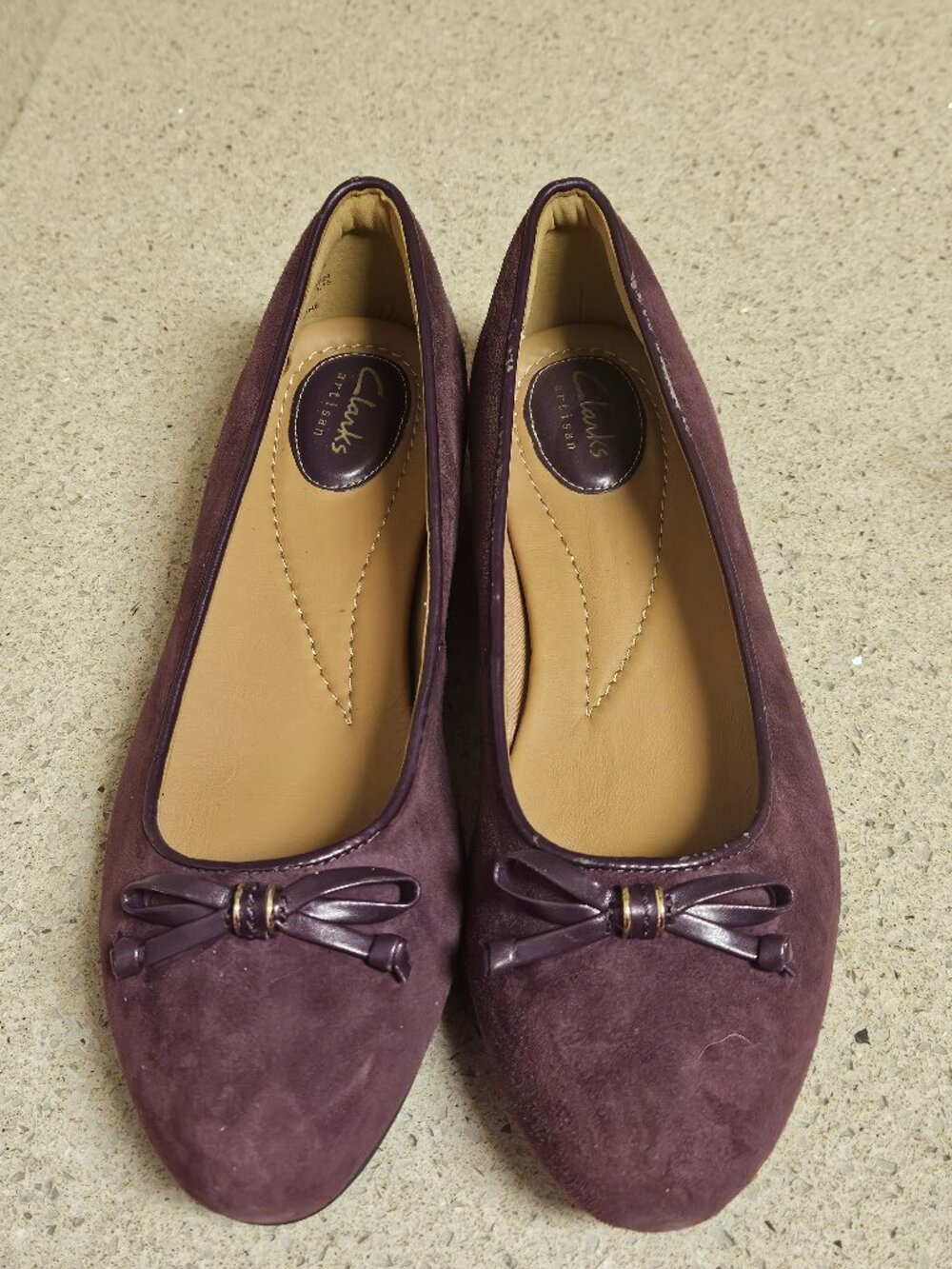 Purple Faux Suede Flat